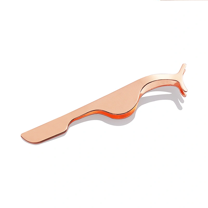 1PC Eye Lash Applicator Rose Gold False Eyelash Tweezers Clip Stainless Steel Lashes Extension Tools Beauty Makeup Kits