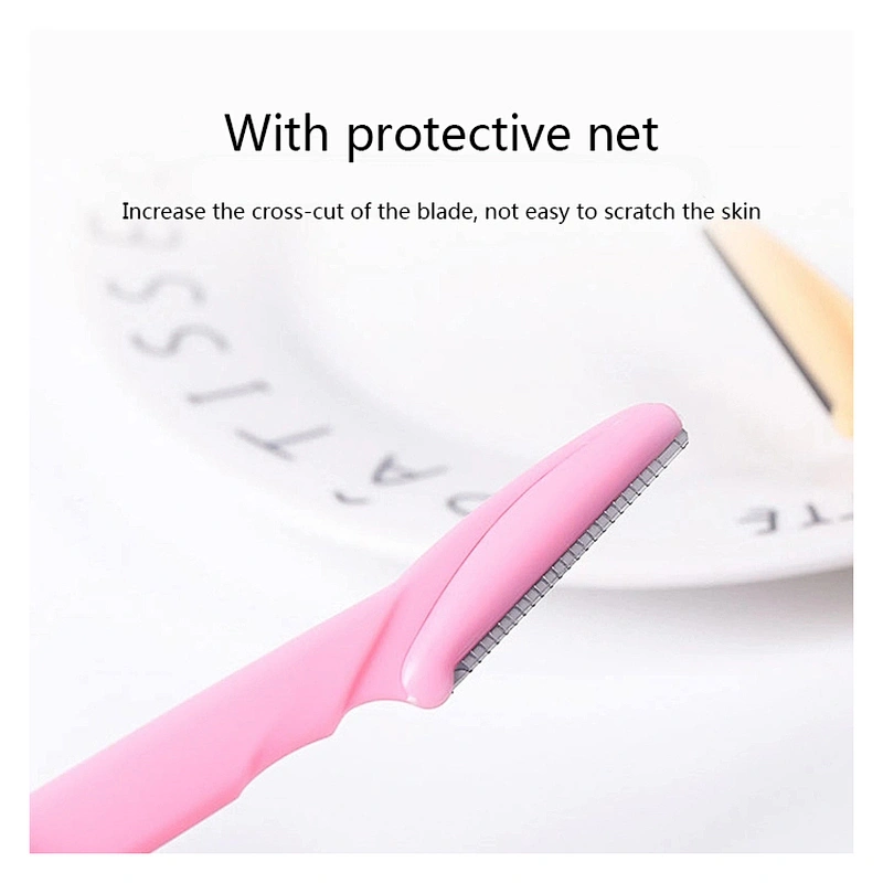 JZG 1pcs High Quality Pink Exfoliating Dermaplaning Tool Eyebrow Hair Remover Razor Shape Trimmer