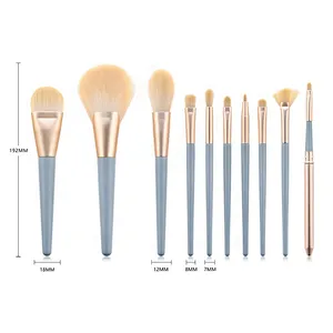 10pcs High Quality Natural Synthetic Hair Make Up Brush Tools Kit Professional Beauty Cosmetics