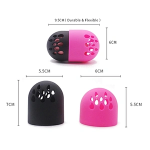 JZG 1pcs New Design Travel Beauty Carring Drying Holder Case Silicone Makeup Sponge Holder With Lid