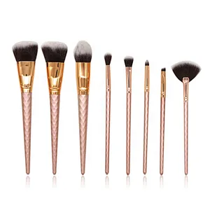 8pcs/set Synthetic Rose Gold Makeup Brushes for Blending Foundation Powder Eyeshadow Makeup Brush Beauty Tools