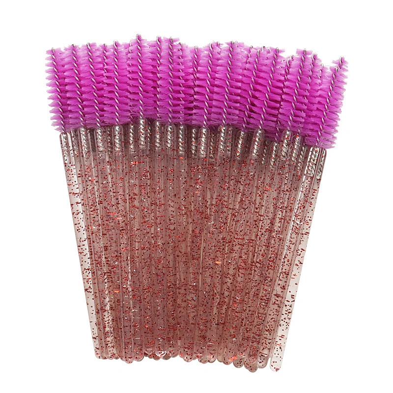 Disposable Eyelash Makeup Brushes Applicators Crystal Handle Glitter Mascara Wands