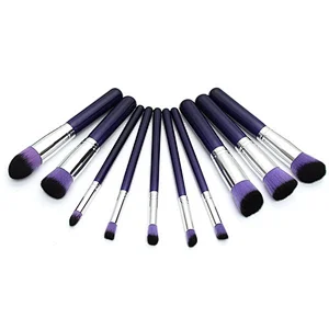 High quality cosmetics tool professional powder foundation blush eye 10 pcs makeup brush set
