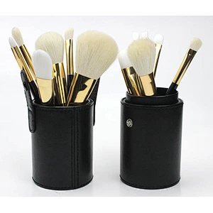 Hot PU leather travel cosmetics portable tools makeup brushes holder