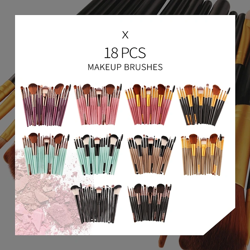 6/15/20Pcs Makeup Brushes Pro Pink Brush Set Powder EyeShadow Blending Eyeliner Eyelash Eyebrow Make up Beauty Cosmestic Brushes