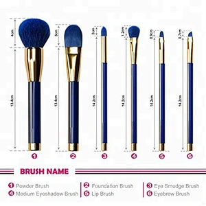 Gradient blue brushes makeup kit best selling gift items 7pcs brush make up set