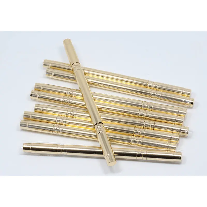 Dual use retractable lip brush angled eyebrow brush