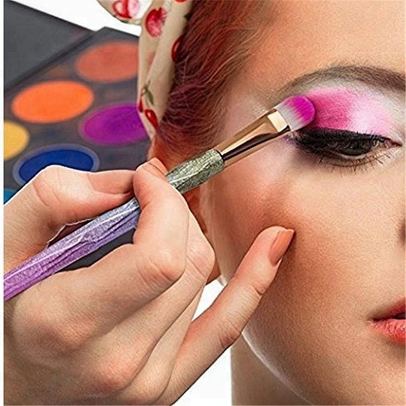 Private Label 10pcs Glitter Diamond Makeup Brush Set With Portable Makeup Bag