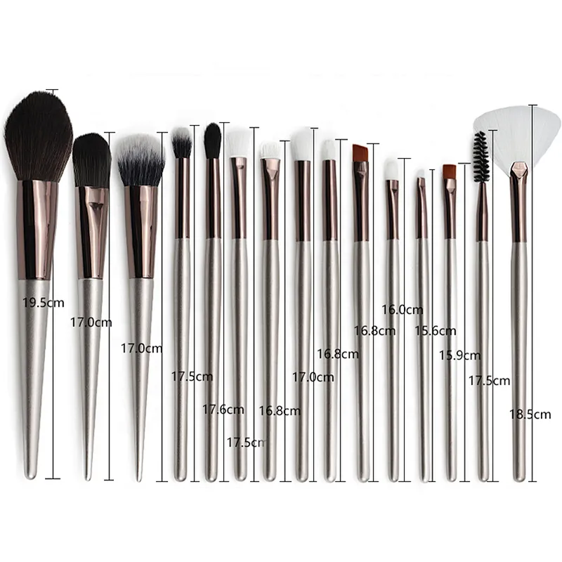 15pcs Pro Makeup Brush Set Beauty Cosmetic Foundation Powder Eyebrow Blending Brushes