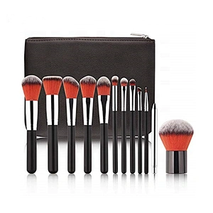Professional 12PCS Cosmetic Makeup Brush Set with Case for Women