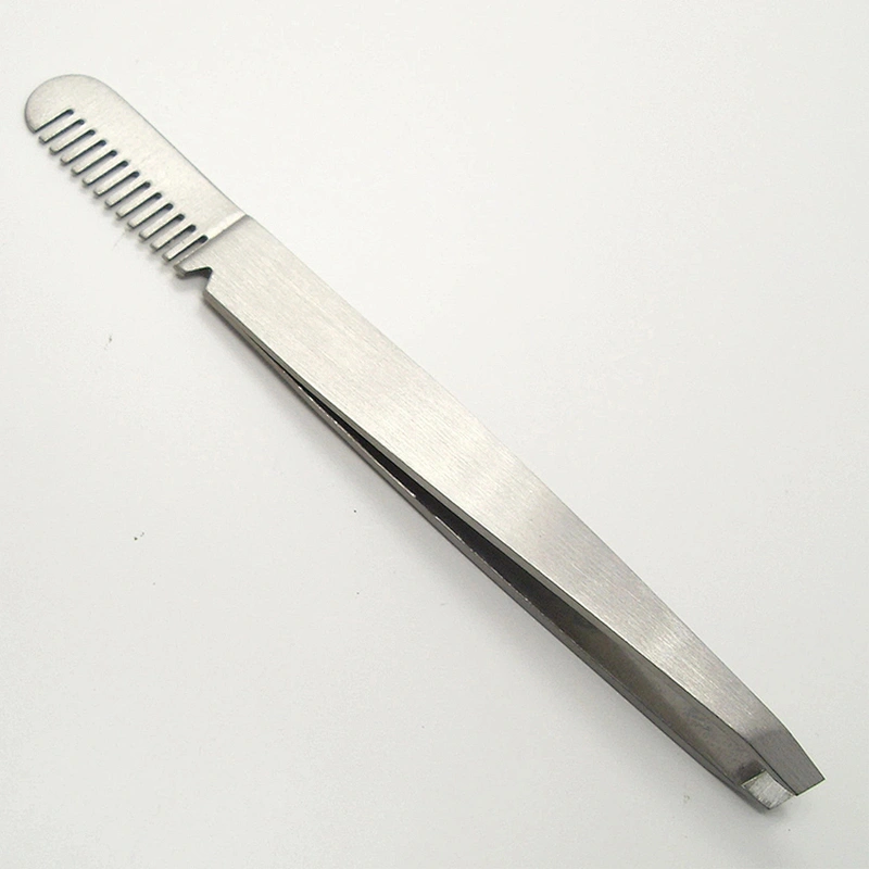 JZG 1pcs High Quality Eyelash Extension Tweezers Comb Eyebrow Tweezers Stainless Steel Private Label Rose Gold