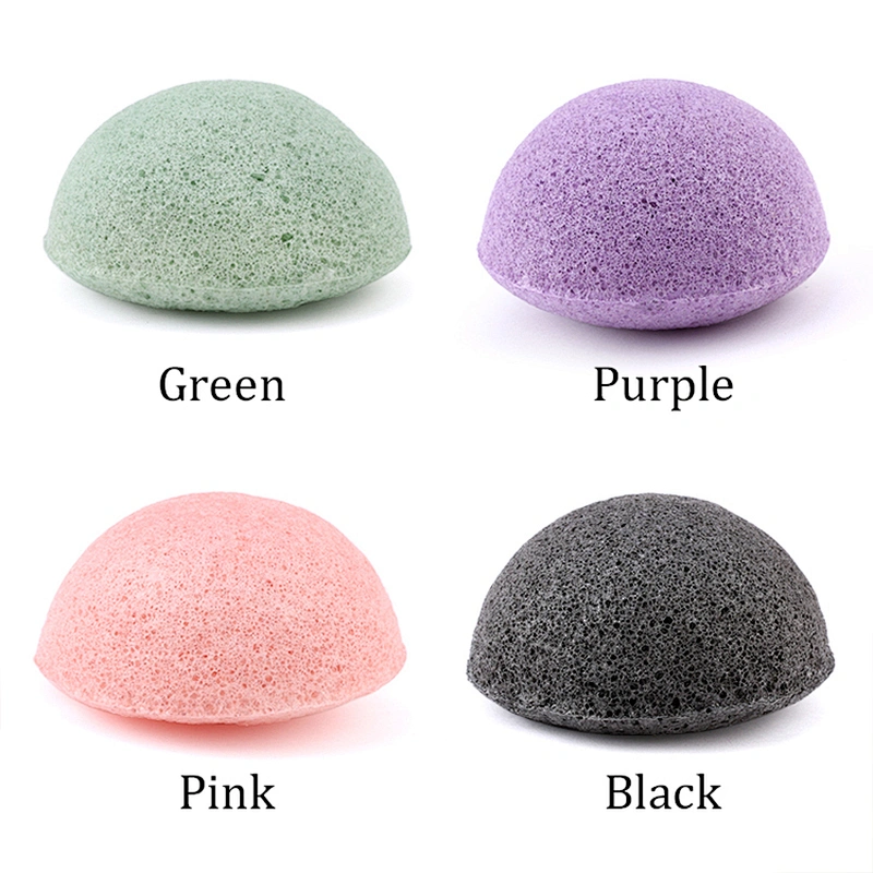 JZG Wholesale 100% Natural Skin Care Various Colors Water Drop Shape Pure Natural Konjac Face Sponge For Facial Cleaning Pad
