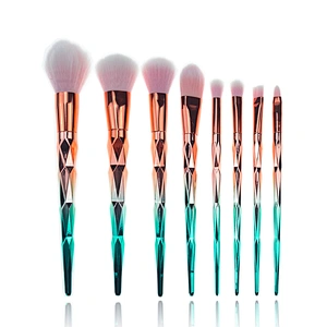 Hot sale 8pcs beauty product cosmetics tools diamond shape professional makeup brush set