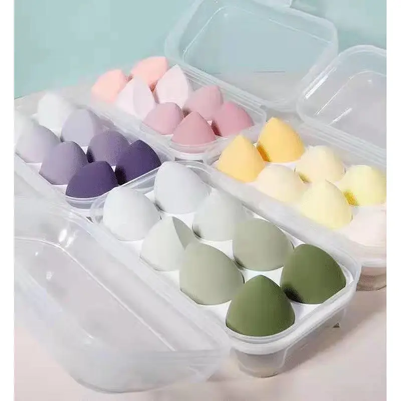 Portable Travel Cosmetic Receiving Custom Beauty Makeup sponge holder egg shape blending collection Bag