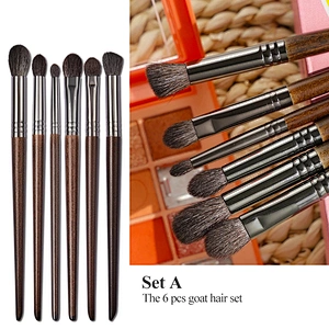 Cosmetic 2/6 pcs Goat Hair Makeup Eyeshadow Brush Set Tool Soft Makeup brushes