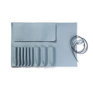 High-grade Pu simple portable folding cosmetic brush bag