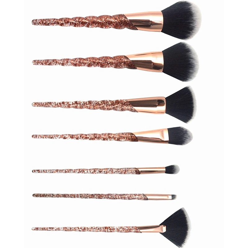 2018 new design professional beauty tools face brush set glitter makeup brush