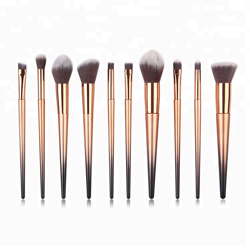 10pcs/set Professional Makeup Brushes Set Powder Foundation Eye Shadow Blush Blending Lip Make Up Beauty Cosmetic Tool Kit