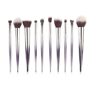 10pcs private label glitter makeup brush set for women makeup tools