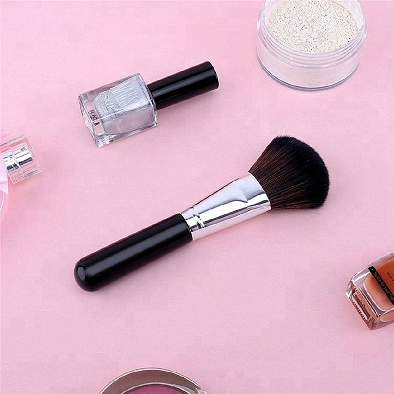 Newest High Quality Synthetic hair Private Label Black Powder Single Brush Cosmetic Contour Makeup Brush