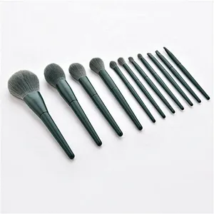 11pcs/set Synthetic Hair High-end Wooden Handle Makeup Brushes Set Beauty Cosmetics Tools