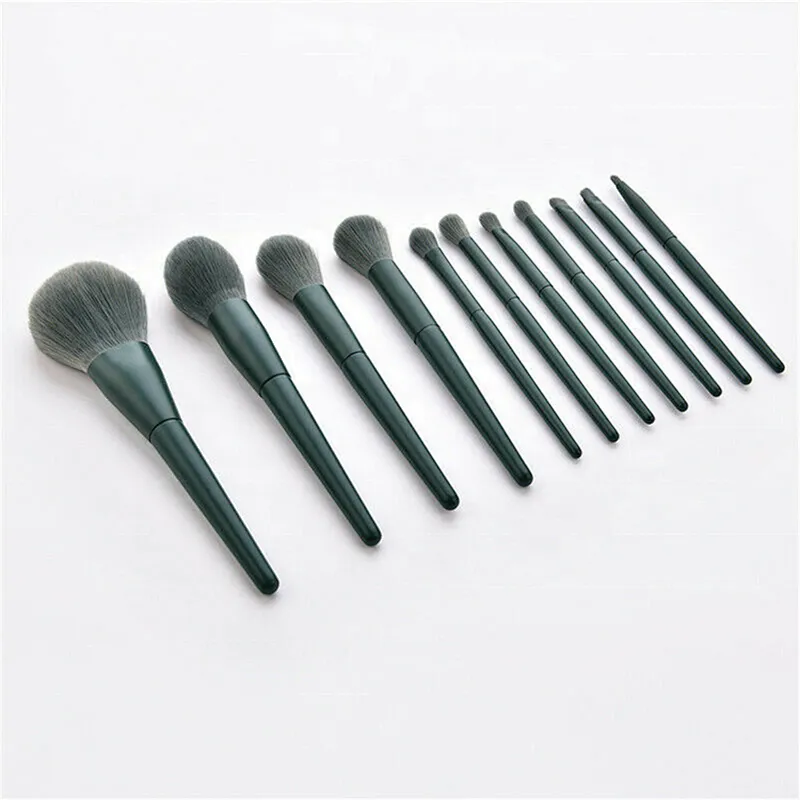 11pcs/set Synthetic Hair High-end Wooden Handle Makeup Brushes Set Beauty Cosmetics Tools
