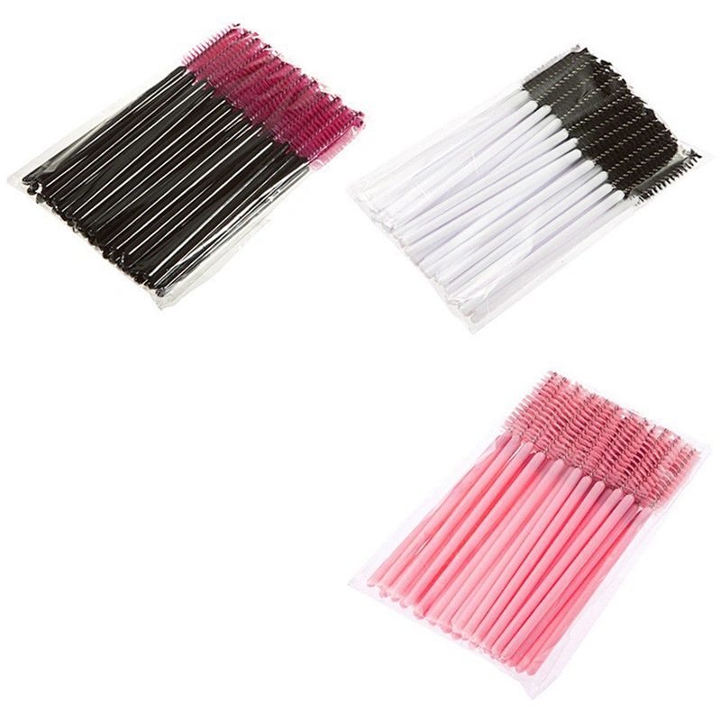 JZG Multi-color Disposable Eyelash Mini Brush Mascara Applicator Wands Makeup Brushes