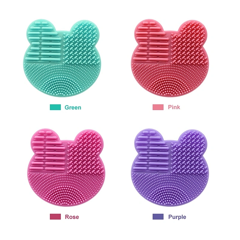 JZG 1pcs New Design Brush Cleaning Cleaner Makeup 2 in 1 Cat Shape Silicone Makeup Brush Cleaner Sponge Of Makeup Brush Cleaner