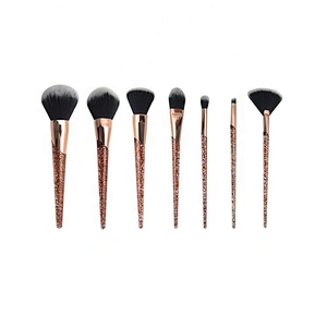 New cosmetics brushes 7pcs professional synthetic hair glitter makeup brush set