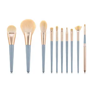 10pcs High Quality Natural Synthetic Hair Make Up Brush Tools Kit Professional Beauty Cosmetics