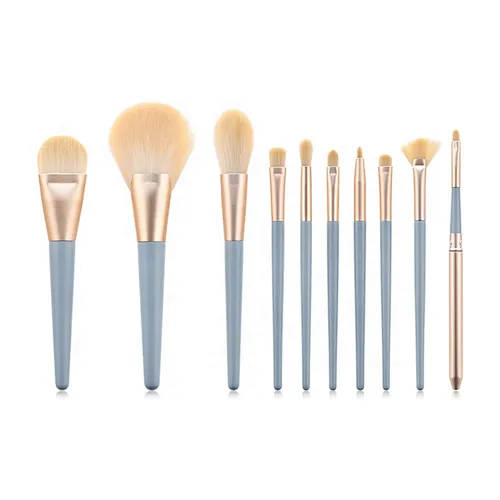 10pcs High Quality Natural Synthetic Hair Make Up Brush Tools Kit Professional Beauty Cosmetics