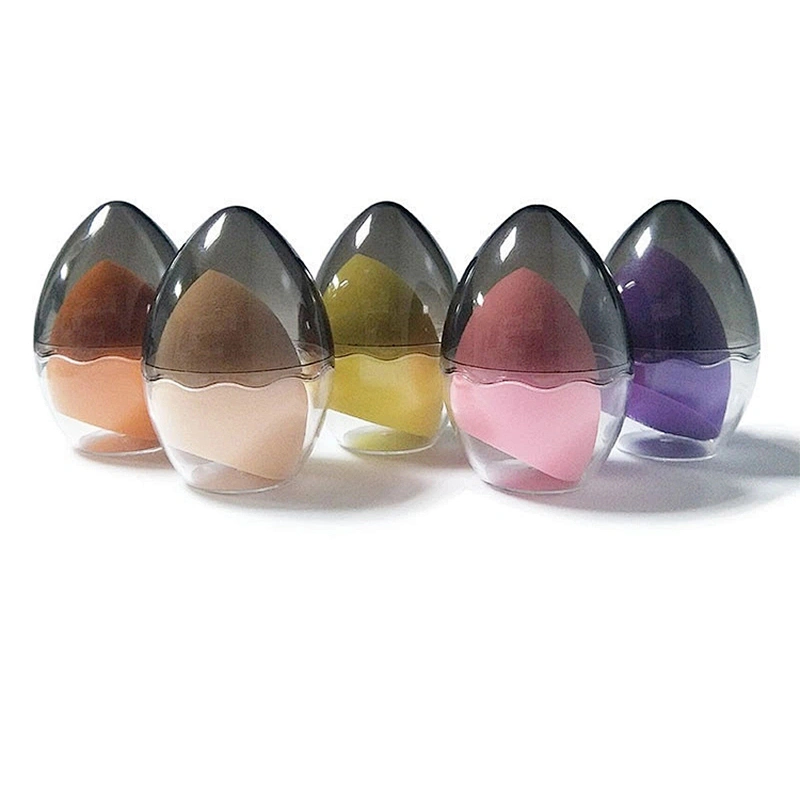 JZG Factory Custom Logo Mini Travel New Design Egg Shape Cosmetic Beauty Sponge Stand Holder Powder Makeup Puff Sponge Holder