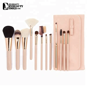 12 piece professional beauty colorful cosmetic makeup brush set