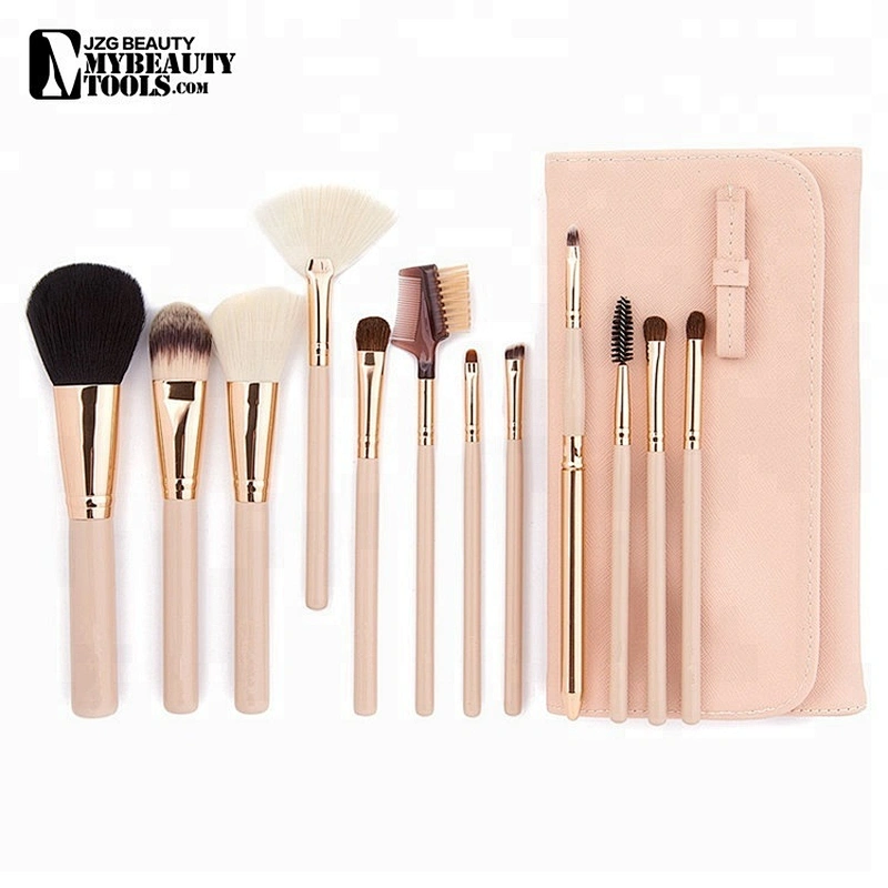 12 piece professional beauty colorful cosmetic makeup brush set