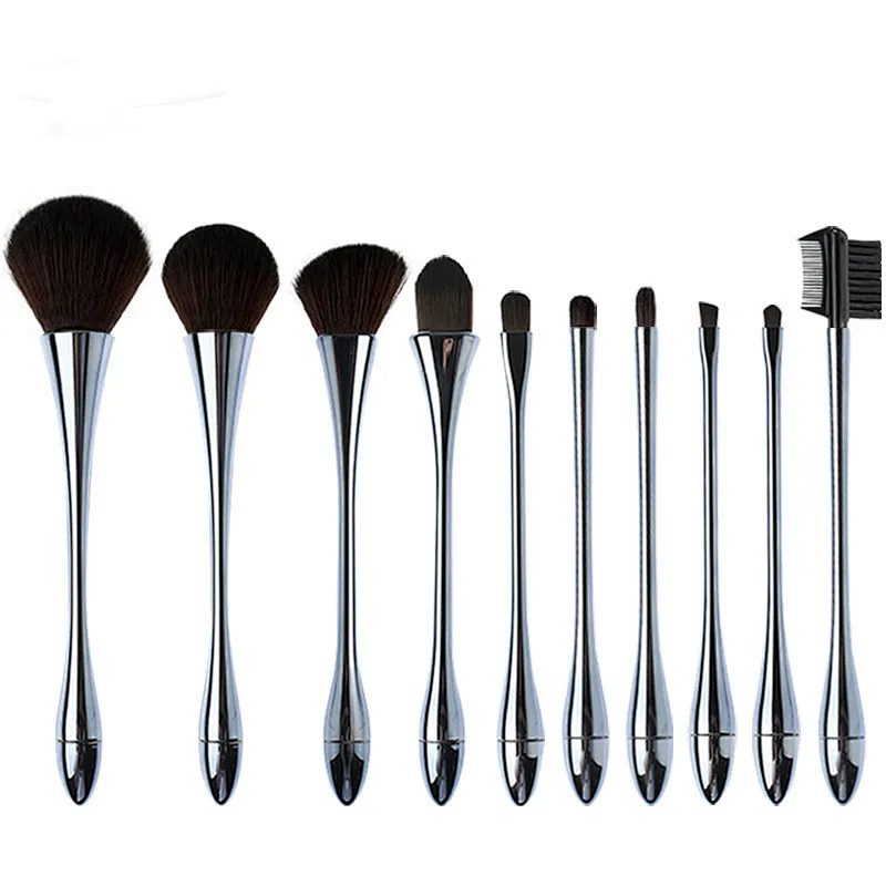 Small waist 10pcs professional custom logo makeup brushes beauty skin care make up beauty tools makeup brush set wholesale