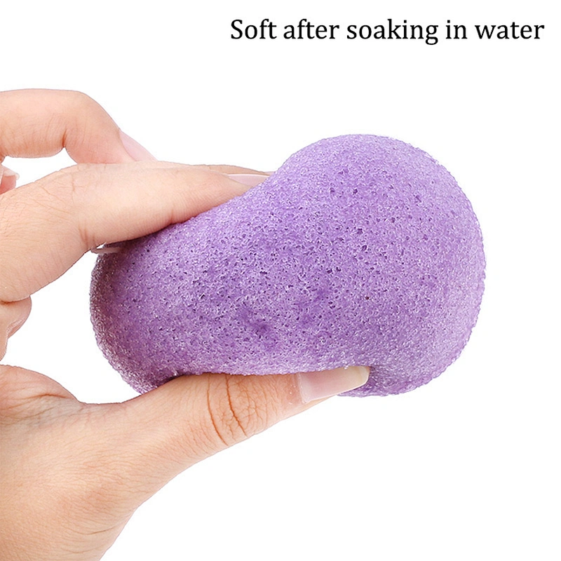 JZG Wholesale 100% Natural Skin Care Various Colors Water Drop Shape Pure Natural Konjac Face Sponge For Facial Cleaning Pad