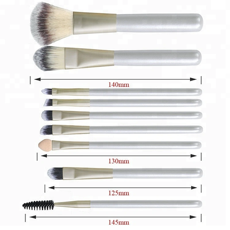 Imported Wholesale Makeup Brushes Set 9pcs Powder Foundation Cosmetics Makeup Brush Essential Kit with Metal Box