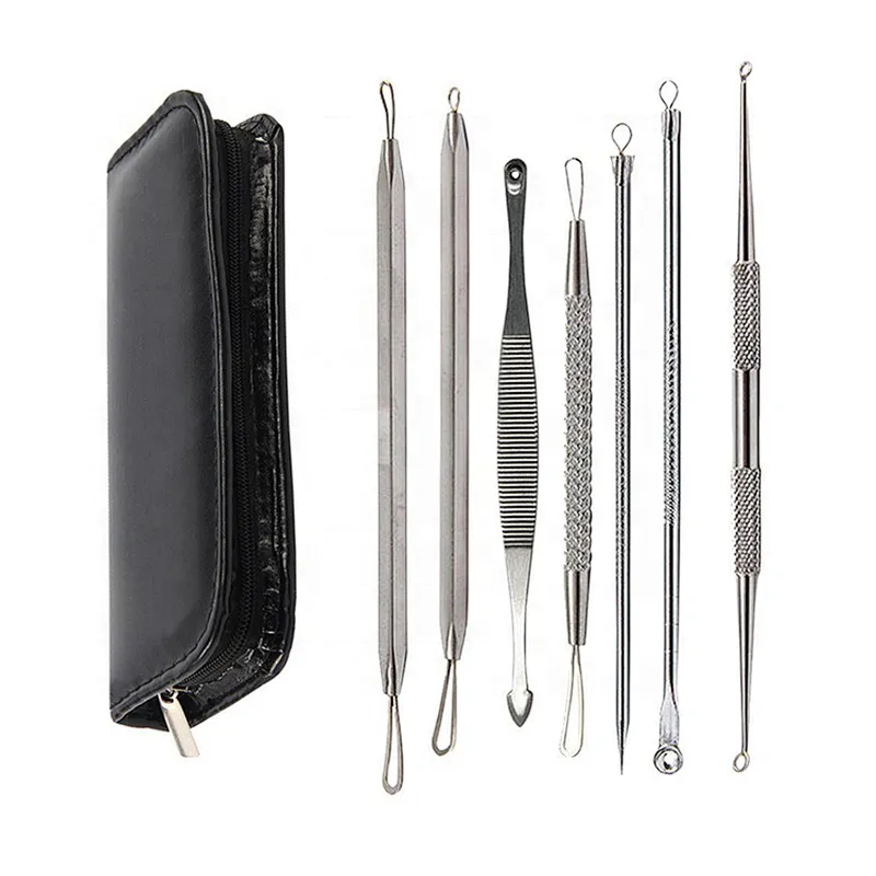 7pcs/set of blackheads cleanser beauty face Clean care tools for removing blackheads and acne with box
