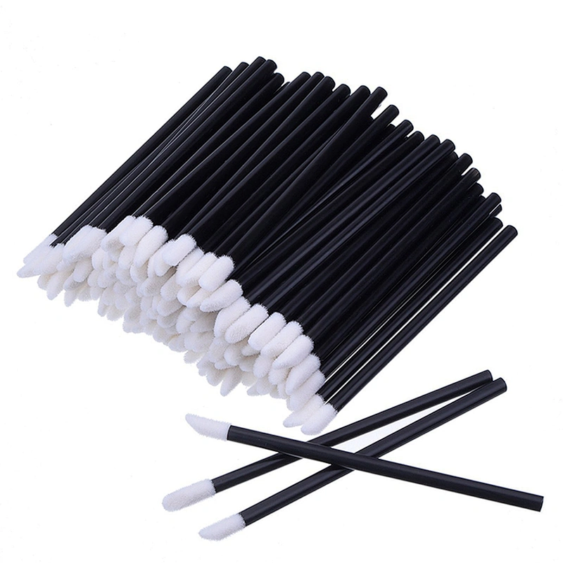 JZG 50pcs/bag Disposable Lint Free Sample Lip Gloss Wands Plastic Handle Lipgloss Applicator Lip Wands Wholesale Cheap Price