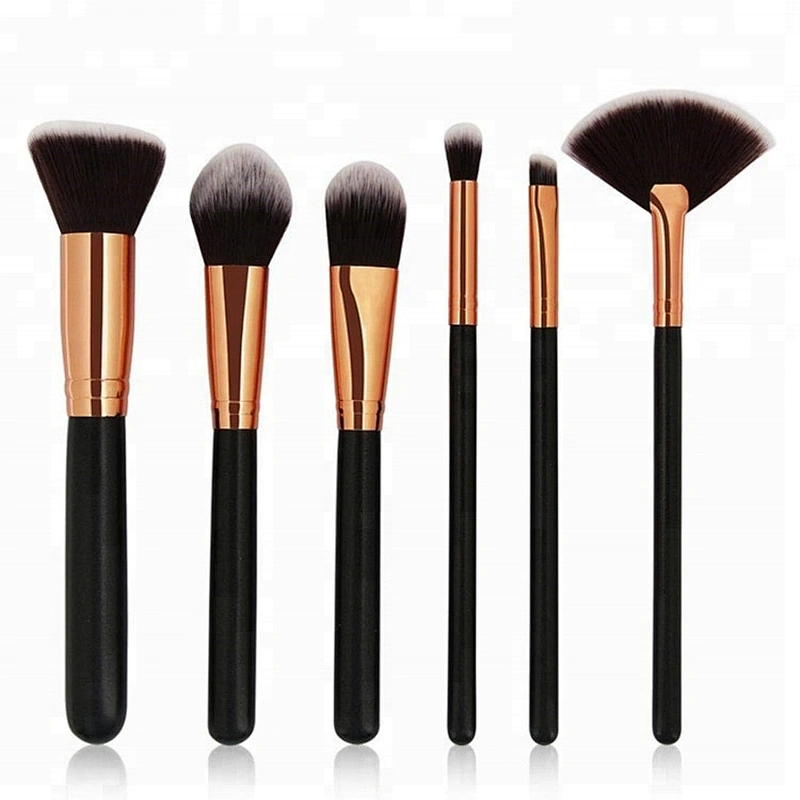 hot selling 6pcs makeup brushes custom logo cosmetic foundation brush set