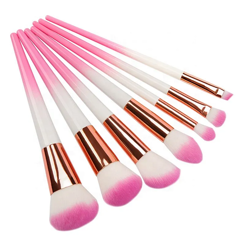7Pcs Powder Foundation Blending Eye Shadow Blush Cosmetics Beauty Make Up Brush Kits