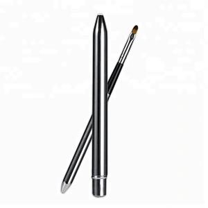1pc retractable Lip makeup brush Pen Metal Handle Professional Cosmetic Lipstick Lip Gloss Brush Make up Beauty Tool For Women