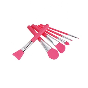 6Pcs/set Silicone Makeup Brush Professional Facial Mask Foundation Cream Concealer Applicator Brush