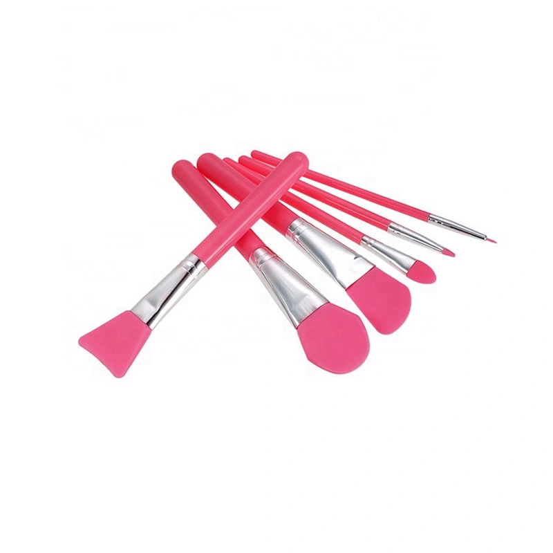 6Pcs/set Silicone Makeup Brush Professional Facial Mask Foundation Cream Concealer Applicator Brush
