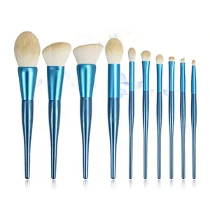 10pcs Makeup Brushes Set Professional Cosmetic Powder Eyeshadow Contour Foundation Make Up Brush Kit