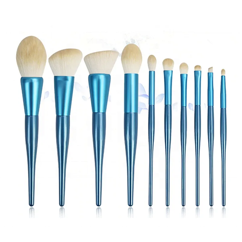 10pcs Makeup Brushes Set Professional Cosmetic Powder Eyeshadow Contour Foundation Make Up Brush Kit