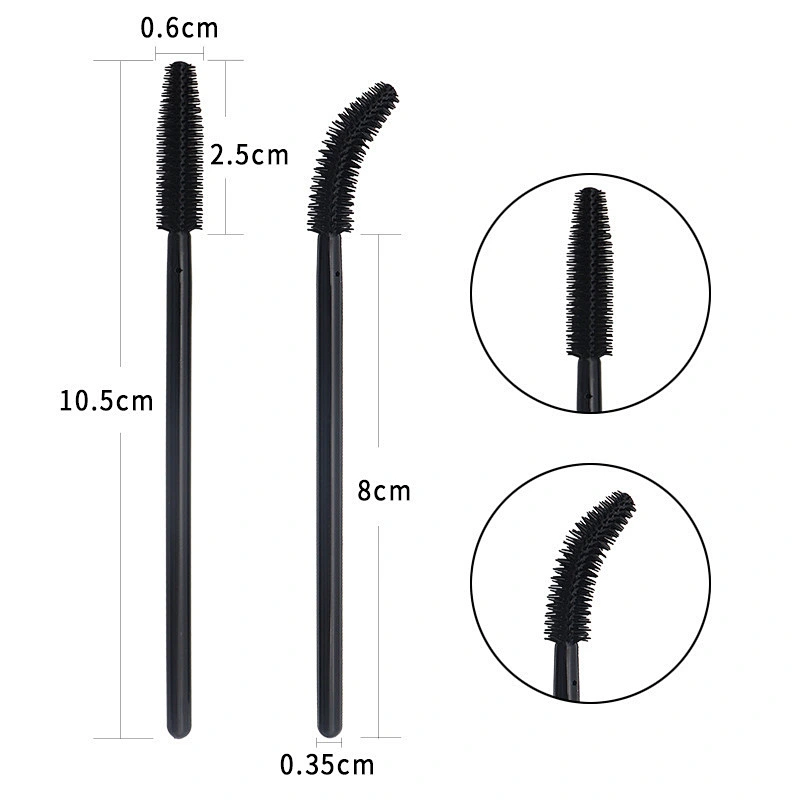 Key Chain Spoolie Silicone Lip Eyelash Wand Tube Mascara Pink Disposable