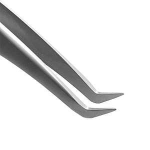 JZG 1pcs Silver Volume Eyelash Extensions Tweezer Set Stainless Steel Eyebrow Applicator Tweezers
