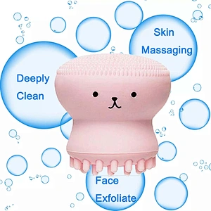 Mini Multi-color Soft Skin Care Multifunction Octopus Shape Silicon Silicone Facial Makeup Brush Cleaner Face Washing Cleaning