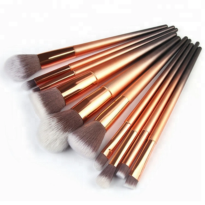 10pcs/set Professional Makeup Brushes Set Powder Foundation Eye Shadow Blush Blending Lip Make Up Beauty Cosmetic Tool Kit